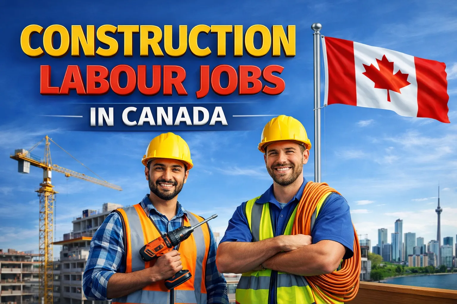 Construction Labour Jobs in Canada with Visa Sponsorship 2026 (CAD 3,000 to CAD 5,500 Per Month)