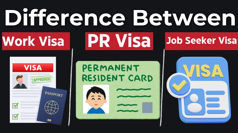 Difference Between Work Visa, PR, and Job Seeker Visa: Complete Step-by-Step Guide
